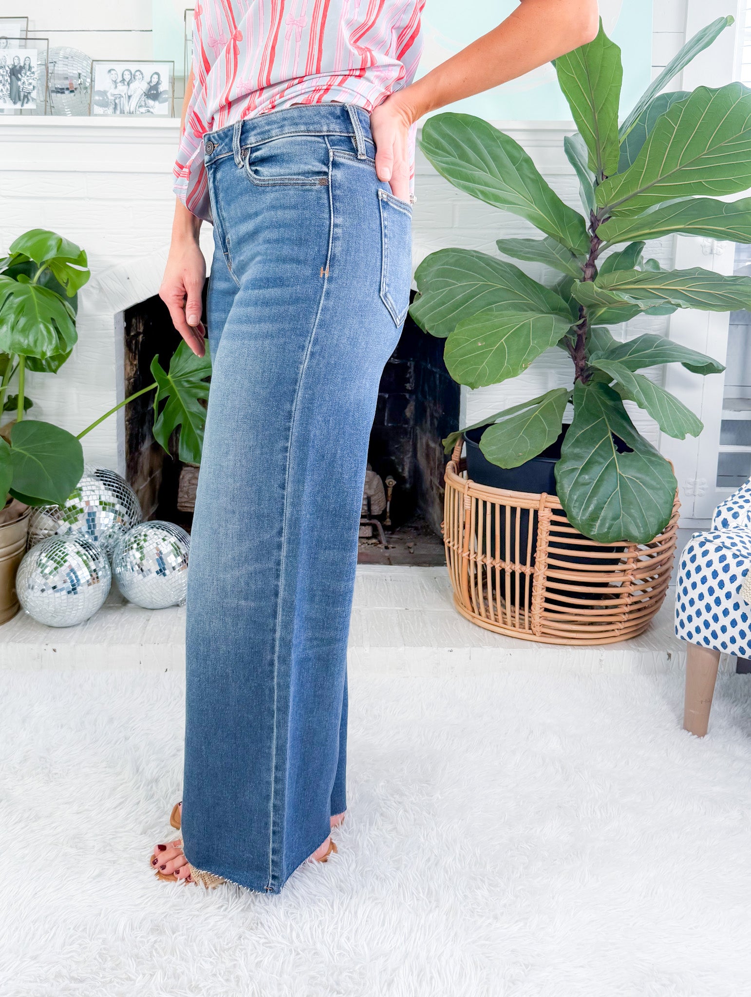 Nori High Rise Wide Leg Dark Jean HIDDEN