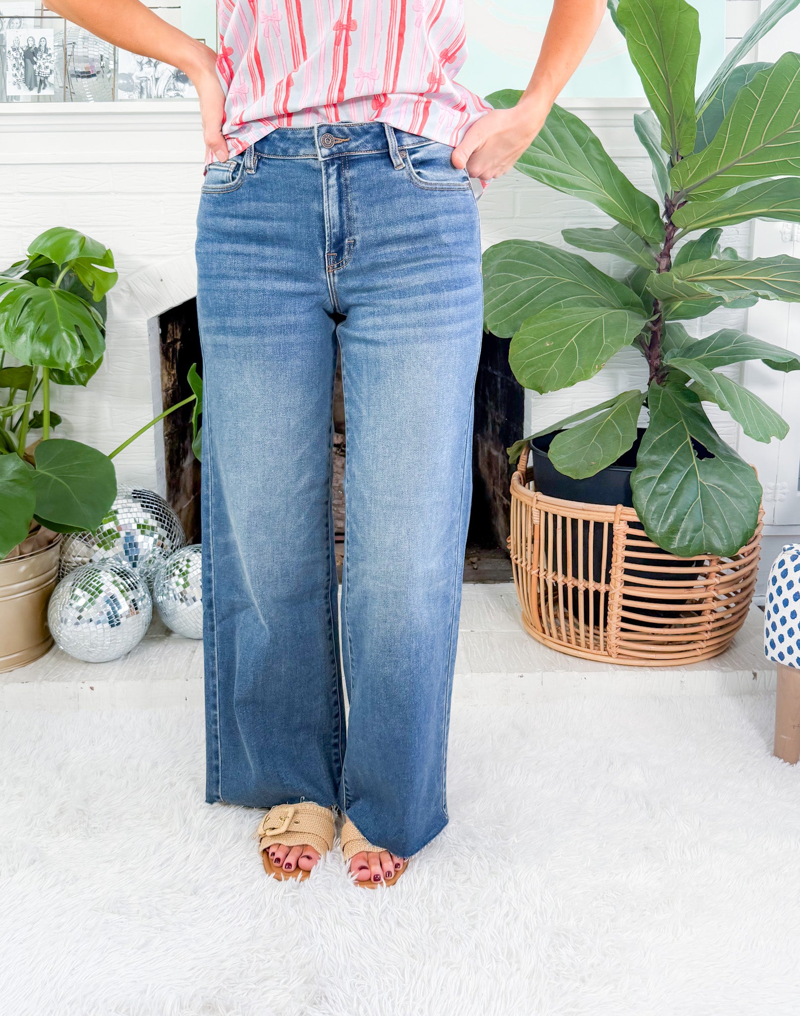 Nori High Rise Wide Leg Dark Jean HIDDEN