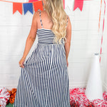 Nova Navy + White Striped Dress PINCH