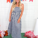Nova Navy + White Striped Dress PINCH