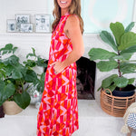Ocean View Pink Crush Mosaic Long Tunic Dress Printfresh