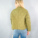 Olive Padded Cropped Jacket Molly Bracken