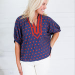 Oliver Navy Dottie Top Entro