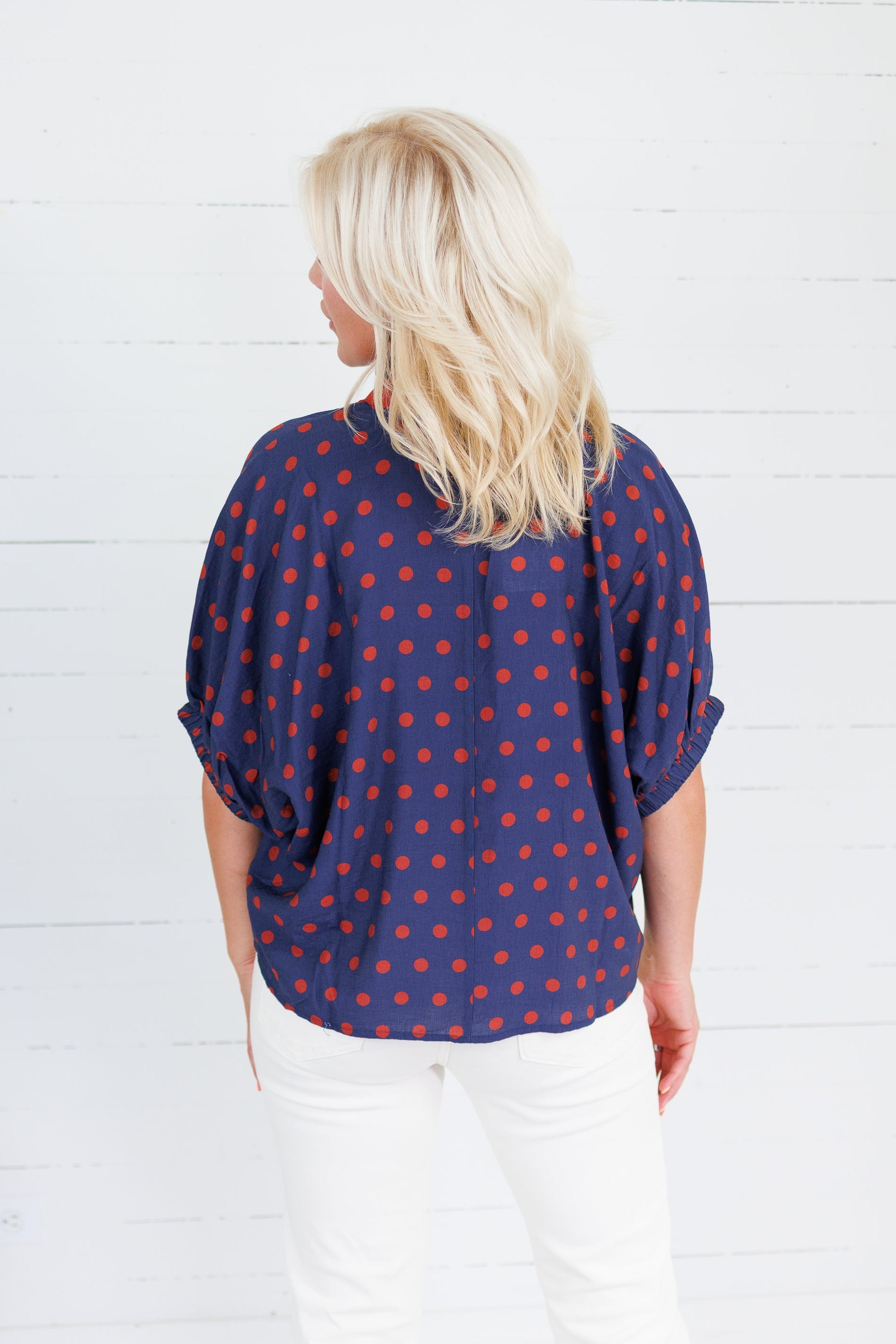Oliver Navy Dottie Top Entro
