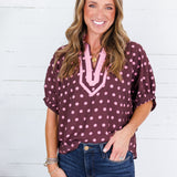Oliver Wine Dotty Top Entro