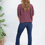 Oliver Wine Dotty Top Entro