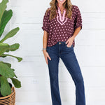 Oliver Wine Dotty Top Entro