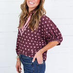 Oliver Wine Dotty Top Entro