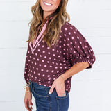 Oliver Wine Dotty Top Entro