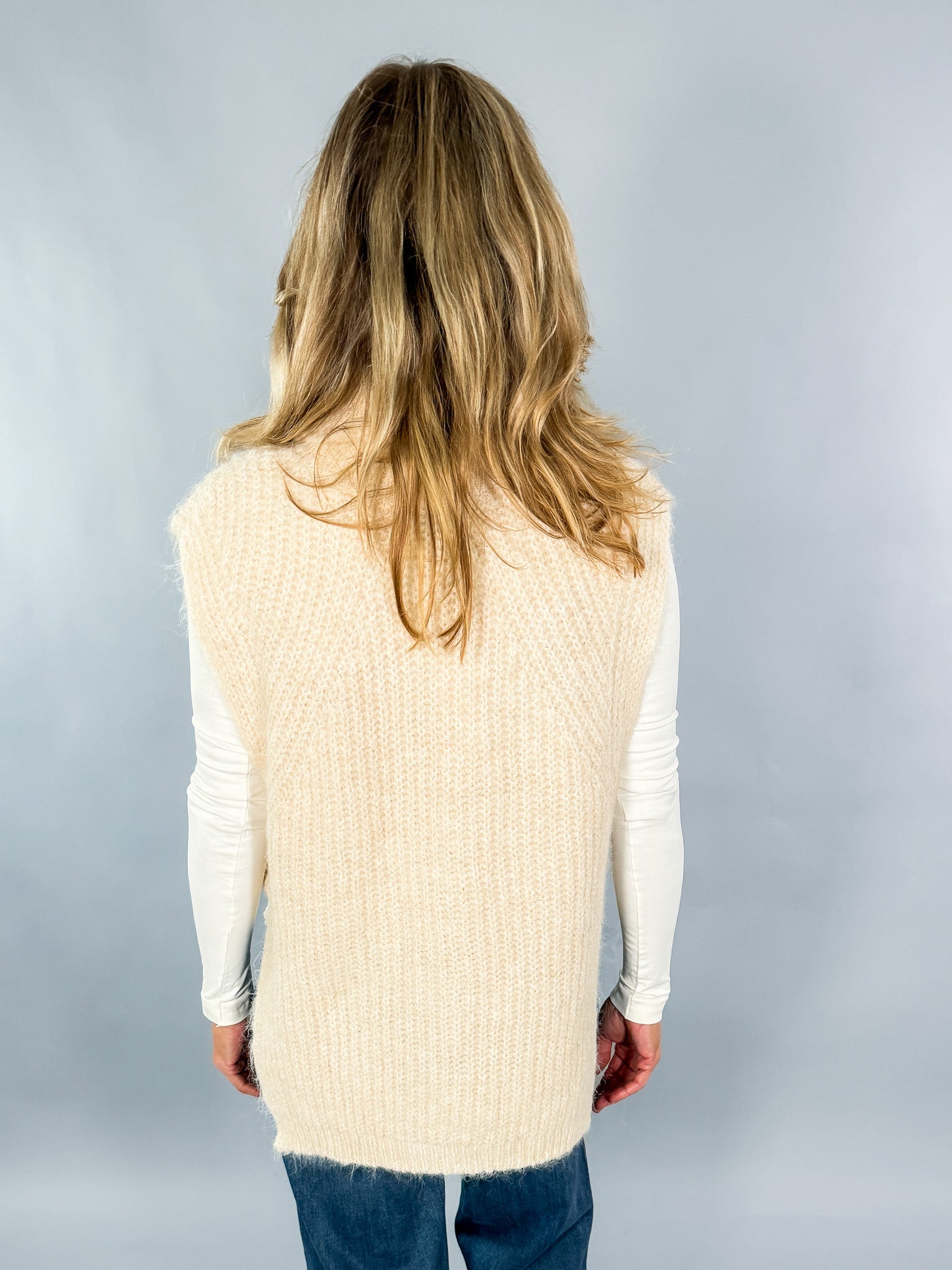 Ollie Cream Sleeveless Sweater Molly Bracken