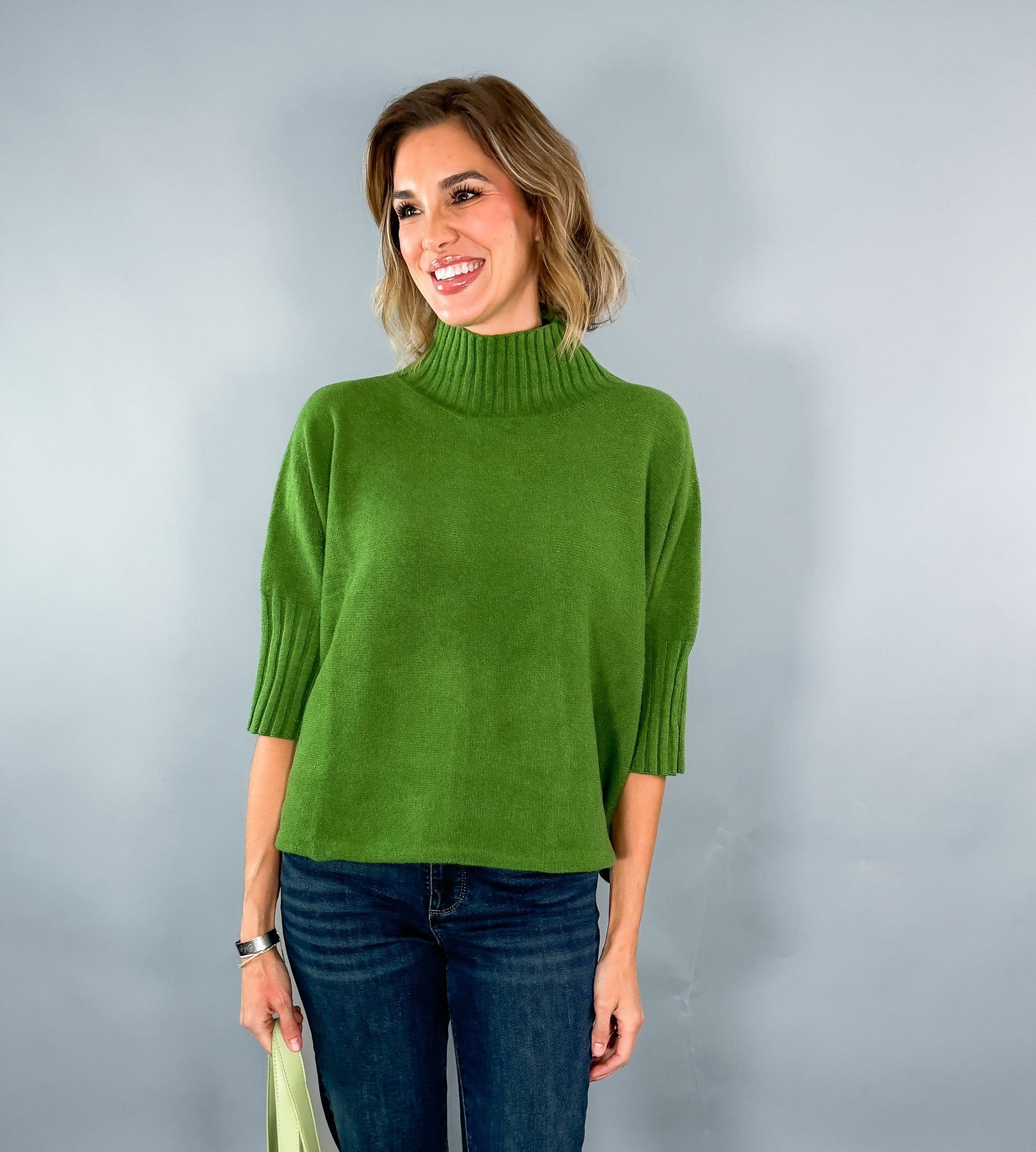 Opal Olive Turtleneck Sweater