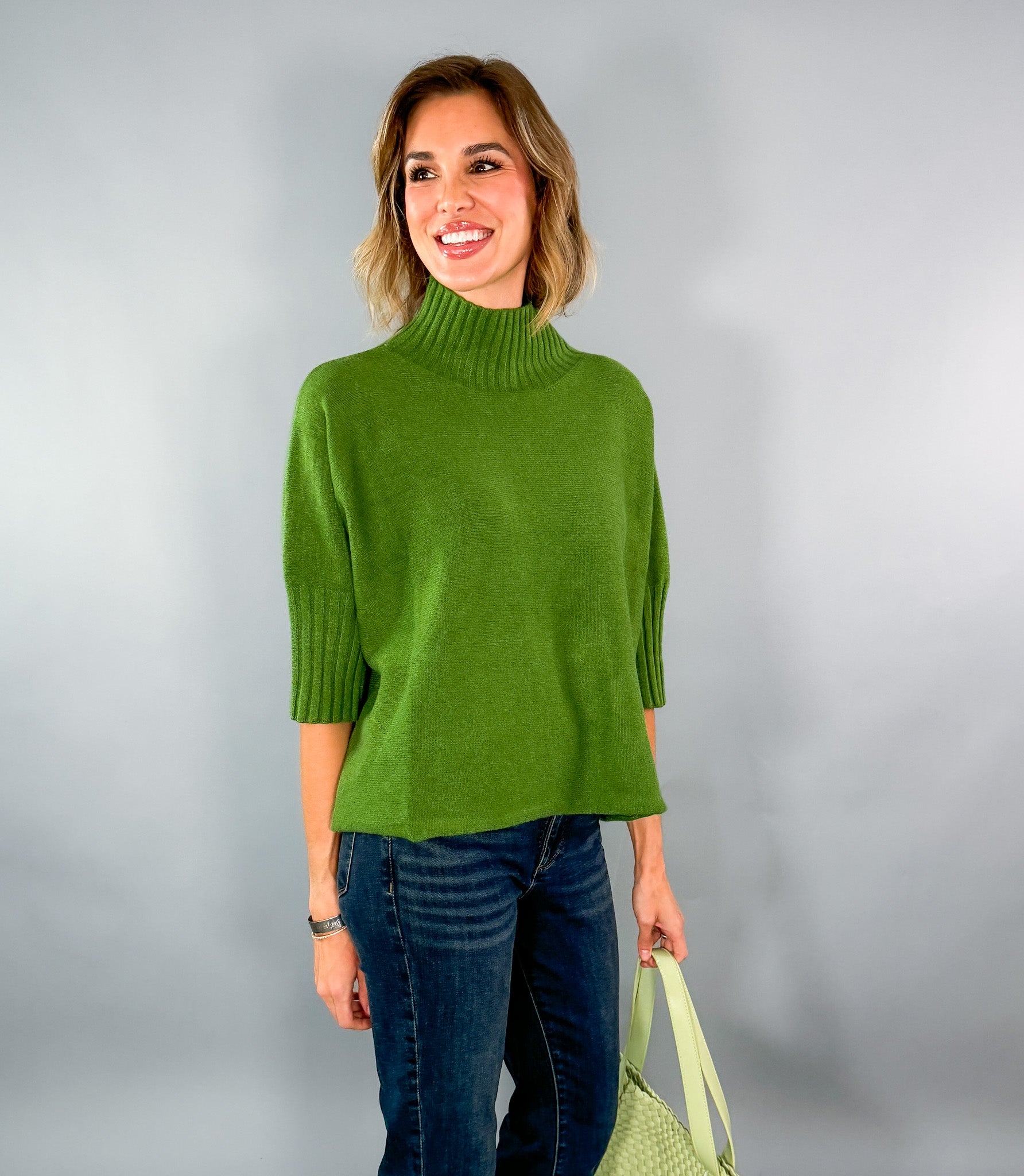 Opal Olive Turtleneck Sweater