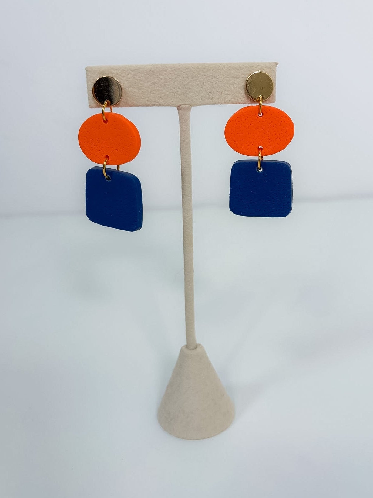 Orange and Navy Gameday Earrings