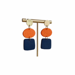 Orange and Navy Gameday Earrings