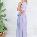 Oscar Navy + White Stripe Shirt Dress Allie Rose