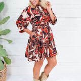 Overstreet Brick + Brown Mini Dress Fate