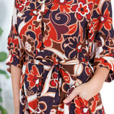 Overstreet Brick + Brown Mini Dress Fate