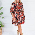 Overstreet Brick + Brown Mini Dress Fate