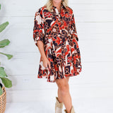 Overstreet Brick + Brown Mini Dress Fate