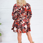 Overstreet Brick + Brown Mini Dress Fate