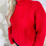 Oxmoor Red Sprinkle Sparkle Turtleneck Sweater Molly Bracken