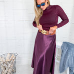 Pacie Burgundy Fitted Top Lucy Paris