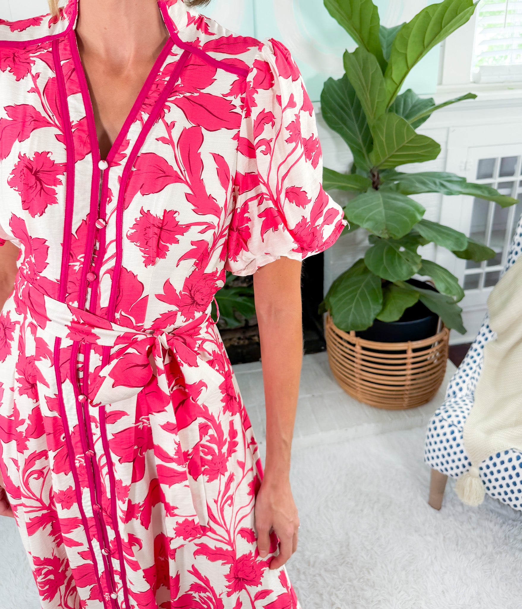 Palmer Pink Floral Maxi Dress Entro