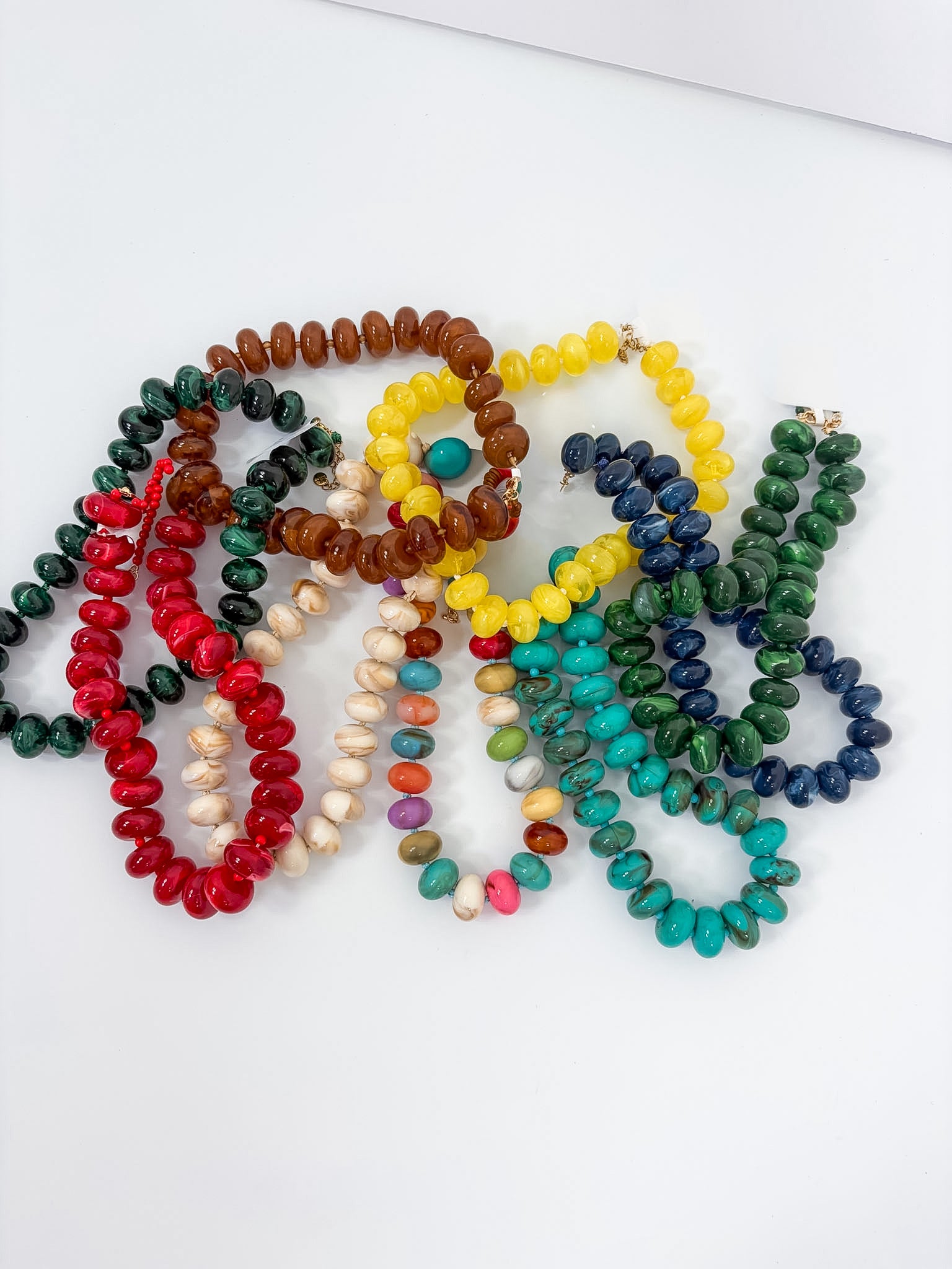 Palms Resin Chunky Beaded Necklace