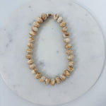 Palms Resin Chunky Beaded Necklace Beige