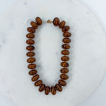 Palms Resin Chunky Beaded Necklace Brown