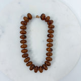 Palms Resin Chunky Beaded Necklace Brown