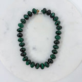Palms Resin Chunky Beaded Necklace Deep Green