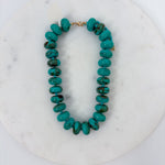 Palms Resin Chunky Beaded Necklace Deep Turquoise
