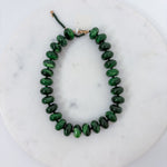 Palms Resin Chunky Beaded Necklace Pine Green