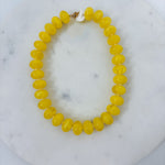 Palms Resin Chunky Beaded Necklace Yellow