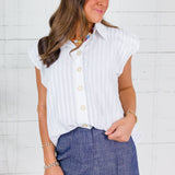 Pandola Chambray Blue Elastic Back Shorts