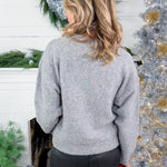 Pandora Grey Bow Sweater Elan