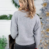 Pandora Grey Bow Sweater Elan
