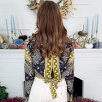 Paris Mystique Fern Cropped Tie Back Top