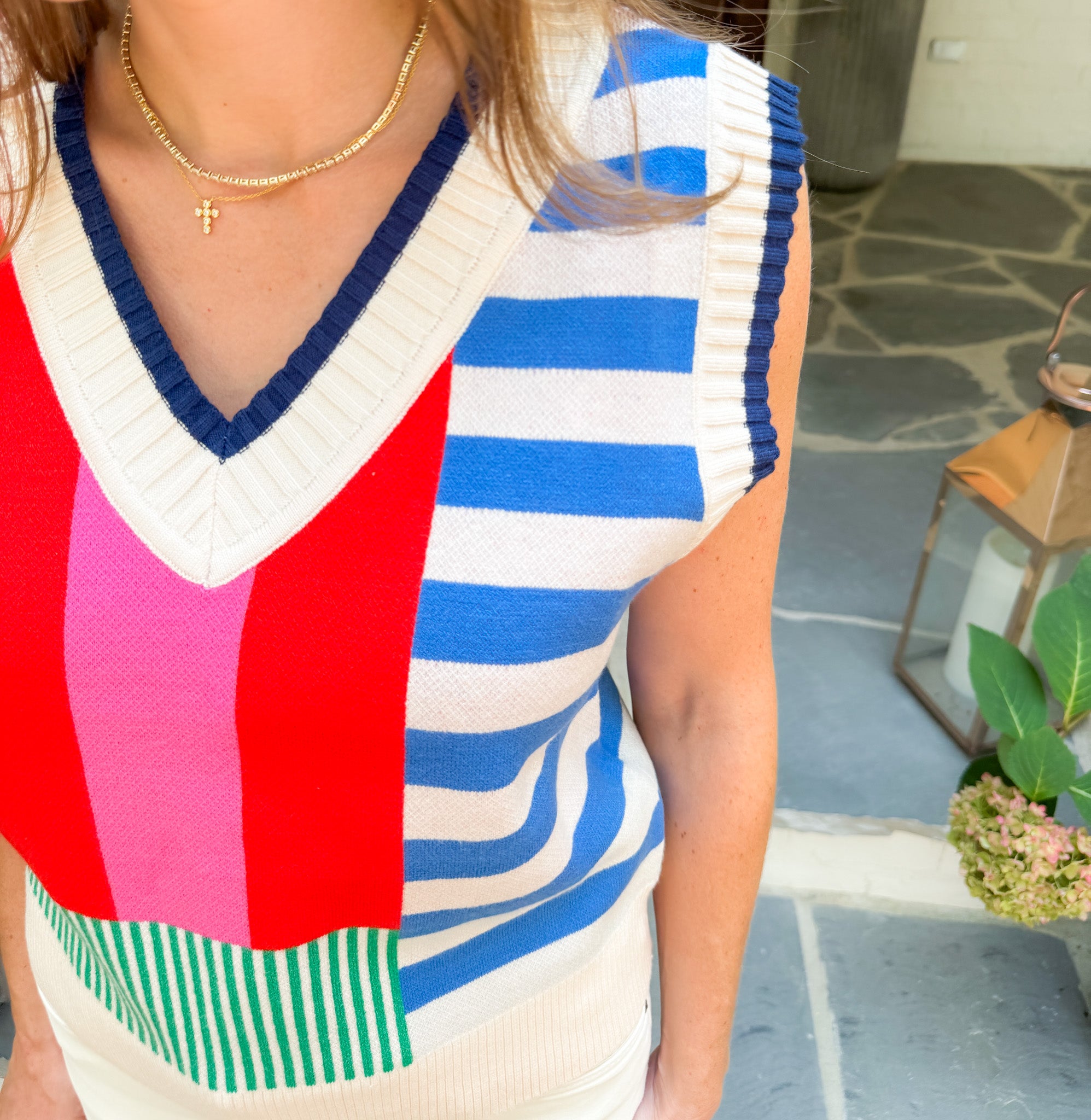 Parsons Striped Sweater Vest THML