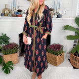 Parsons Black Floral Shirt Dress Entro