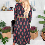 Parsons Black Floral Shirt Dress Entro