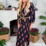 Parsons Black Floral Shirt Dress Entro