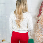 Passion Ivory Textured Sweater Pinch