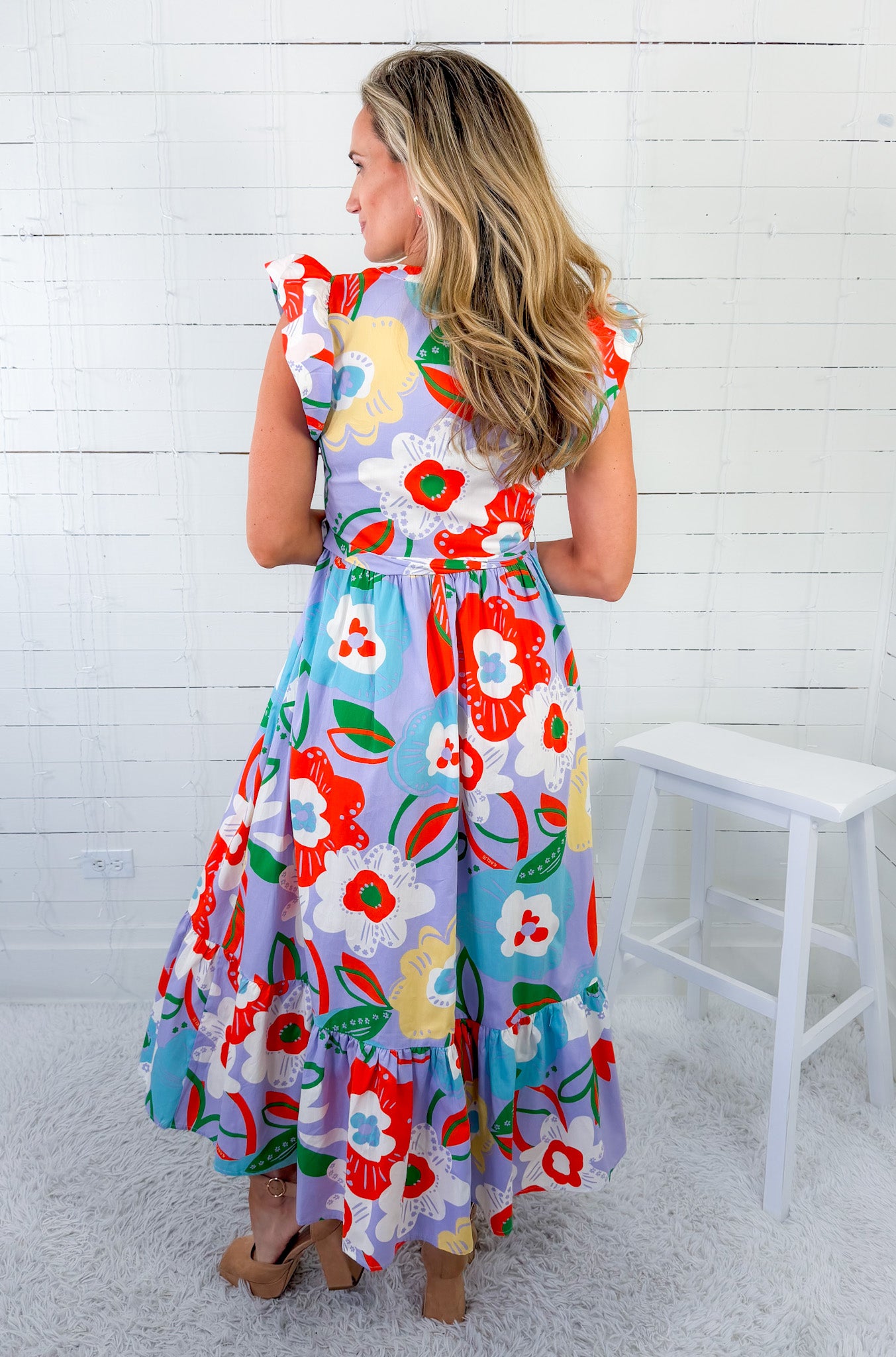Paula Artist Floral Ric Rac Maxi Dress Karlie
