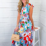Paula Artist Floral Ric Rac Maxi Dress Karlie