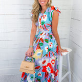 Paula Artist Floral Ric Rac Maxi Dress Karlie