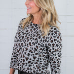 Paulette Grey Leopard Sweater Staccato