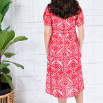 Paulette Pink + Raspberry Midi Dress