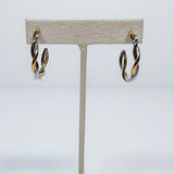 Paulette Two Tone Twist Hoops